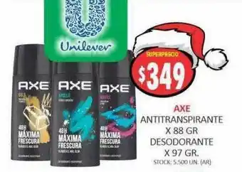 Supermercados Becerra Axe oferta