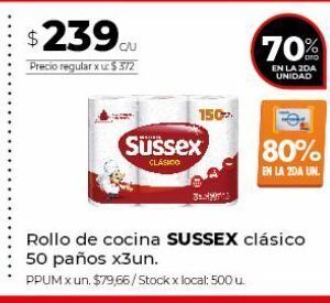 Disco Papel de cocina sussex clásico 50 paños oferta