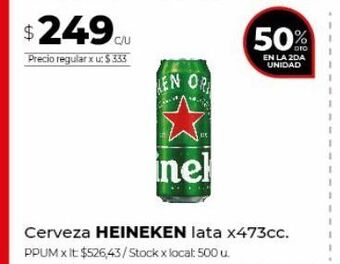 Disco Cerveza heineken 473cc oferta