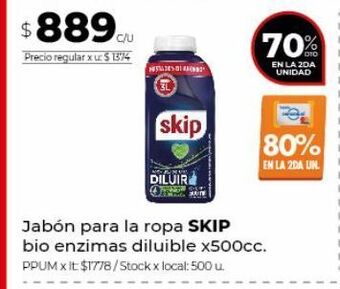 Disco Detergente skip 500ml oferta