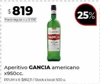 Disco Aperitivos gancia 950cc oferta