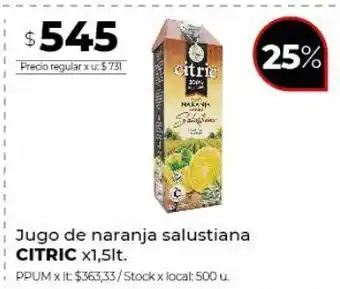 Disco Jugo de naranja citric 1.5lt oferta