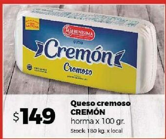 Disco Queso cremoso cremon 100g oferta