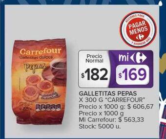 Carrefour Market Galletitas pepas oferta