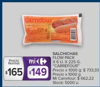 Carrefour Market Salchichas flow pack oferta