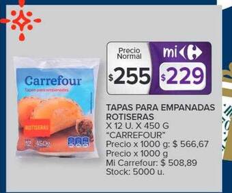 Carrefour Market Tapas para empanadas rotiseras oferta