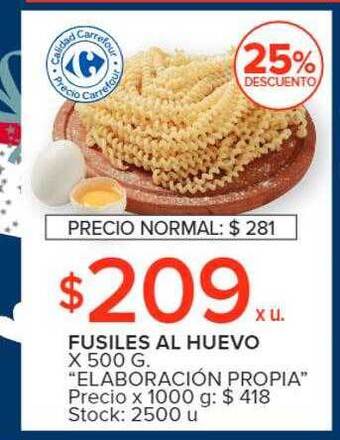 Carrefour Market Fusiles al huevo oferta
