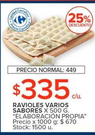 Carrefour Market Ravioles varios sabores oferta