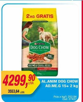 Maxiconsumo Al. anim dog chow ad. me. g oferta