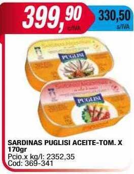 Maxiconsumo Sardinas puglisi aceite-tom oferta
