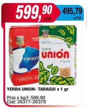 Maxiconsumo Yerba union - taragui oferta