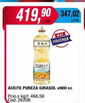 Maxiconsumo Aceite pureza girasol oferta