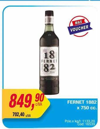 Maxiconsumo Fernet 1882 oferta
