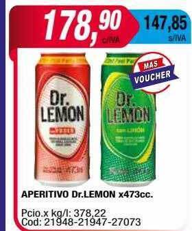 Maxiconsumo Aperitivo dr. lemon oferta