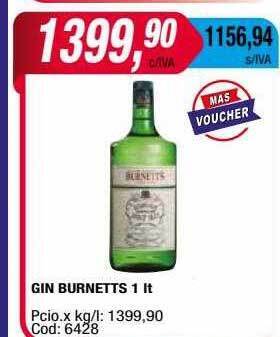 Maxiconsumo Gin burnetts oferta