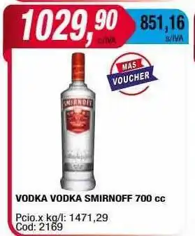Maxiconsumo Vodka vodka smirnoff oferta