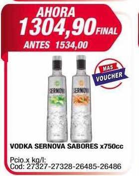 Maxiconsumo Vodka sernova sabores oferta