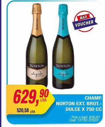 Maxiconsumo Champ. norton ext. brut. dulce oferta