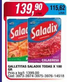 Maxiconsumo Galletitas saladix todas oferta