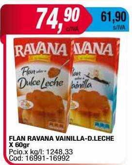 Maxiconsumo Flan ravana vainilla-d. leche oferta