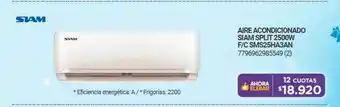 Punto Blu Aire acondicionado siam split 2500w f c sms25ha32an oferta