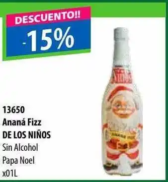 Micropack Ananá fizz de los niños sin alcohol papa noel oferta