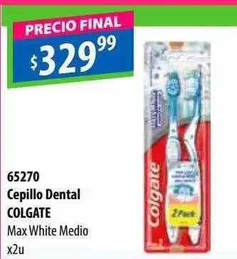 Micropack Cepillo dental colgate max white medio oferta