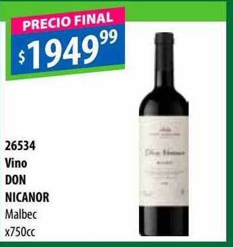 Micropack Vino don nicanor malbec oferta