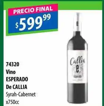 Micropack Vino esperado de callia syrah-cabernet oferta