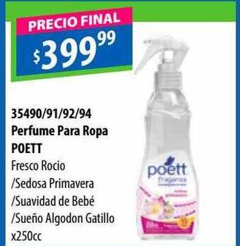 Perfume para ropa poett