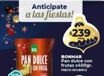 Supermayorista Vital Bonmar pan dulce con frutas oferta