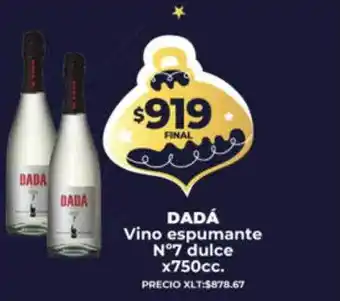 Supermayorista Vital Dadá vino espumante n°7 dulce oferta