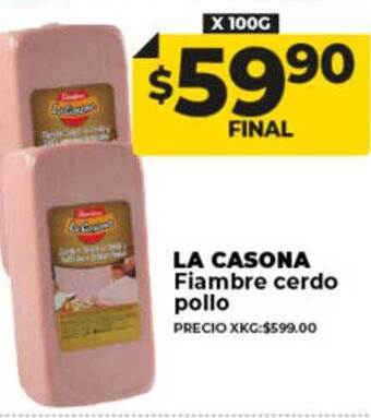 Supermayorista Vital La casona fiambre cerdo pollo oferta