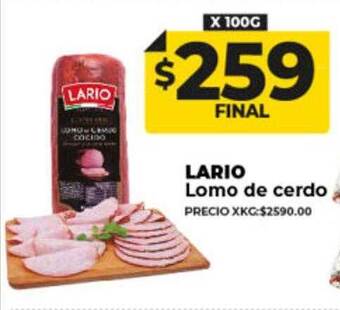 Supermayorista Vital Lario lomo de cerdo oferta