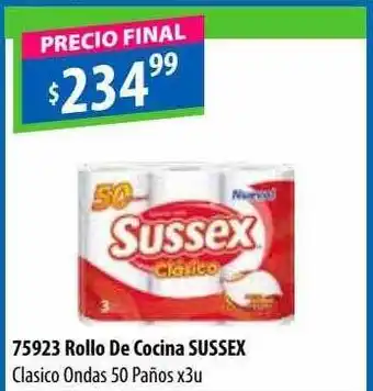 Rollo de cocina sussex clasico ondas 50 paños