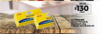 Supermayorista Vital La paulina queso pategras sandwich oferta