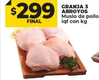 Supermayorista Vital Granja 3 arroyos muslo de pollo iqf con kg oferta