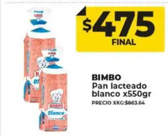 Supermayorista Vital Bimbo pan lacteado blanco oferta