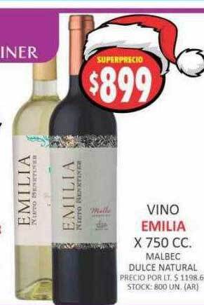Supermercados Becerra Vino emilia oferta