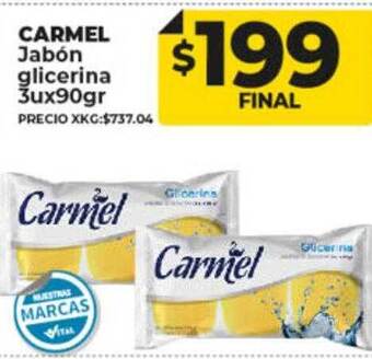 Supermayorista Vital Carmel jabón glicerina oferta