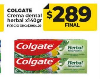 Supermayorista Vital Colgate crema dental herbal oferta