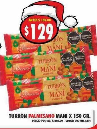 Supermercados Becerra Turron palmesano mani oferta