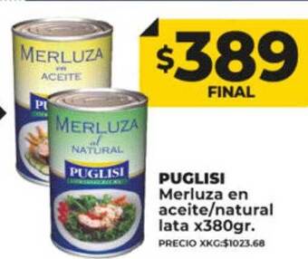 Supermayorista Vital Puglisi merluza en aceite natural oferta