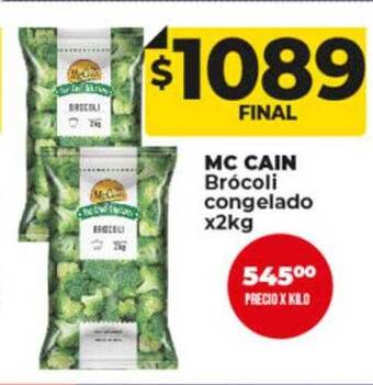 Supermayorista Vital Mc cain brócoli congelado oferta