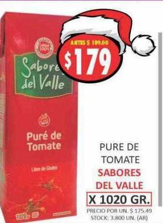 Supermercados Becerra Pure de tomate sabores del valle oferta