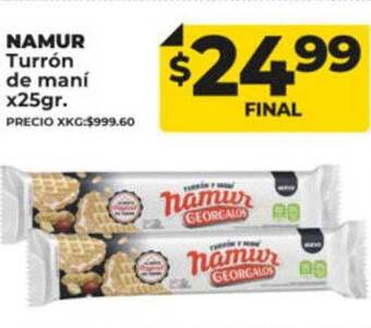 Supermayorista Vital Namur turrón de maní oferta