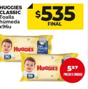 Supermayorista Vital Huggies classic toalla húmeda oferta