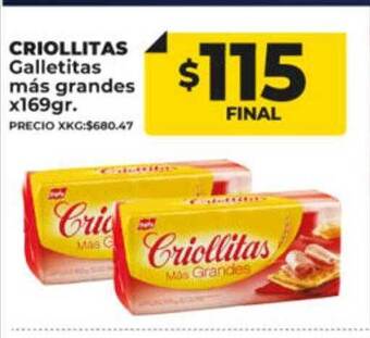 Supermayorista Vital Criollitas galletitas màs grandes oferta