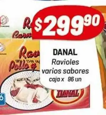 Almacor Danal ravioles varios sabores caja x 96 oferta