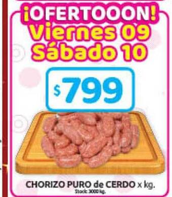 Cordiez Chorizo puro de cerdo x kg oferta